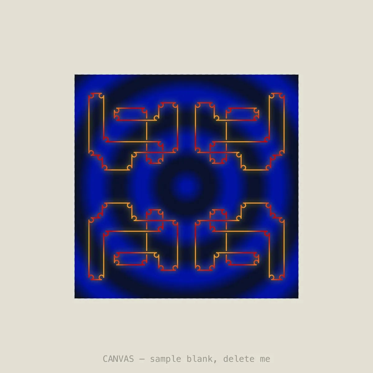 Caliper All III — Stretched canvas, 16×16in