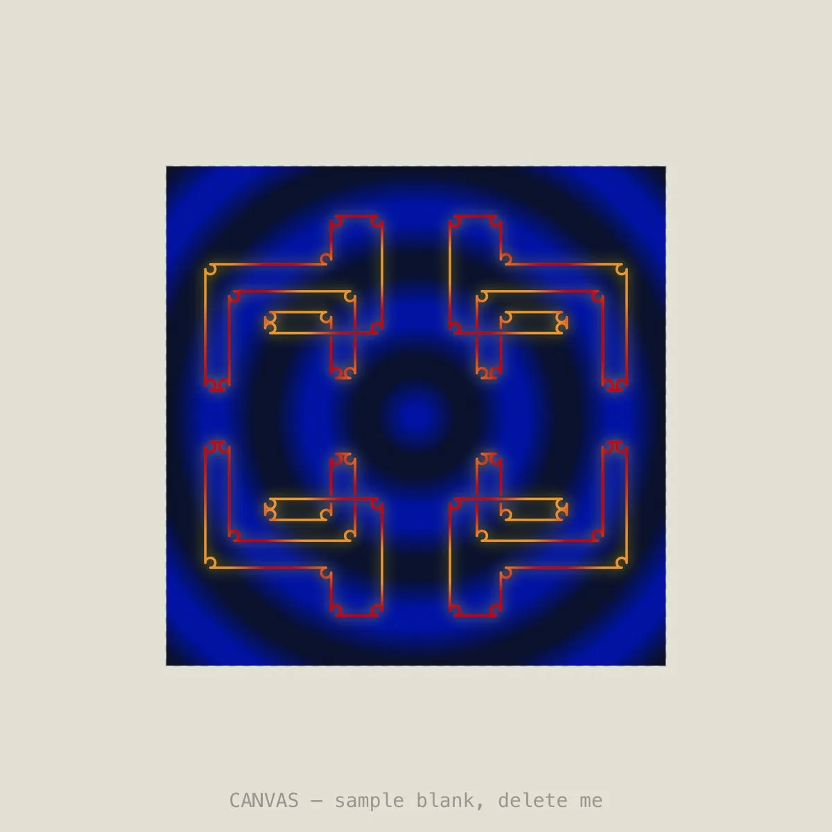 Caliper All VII — Stretched canvas, 16×16in