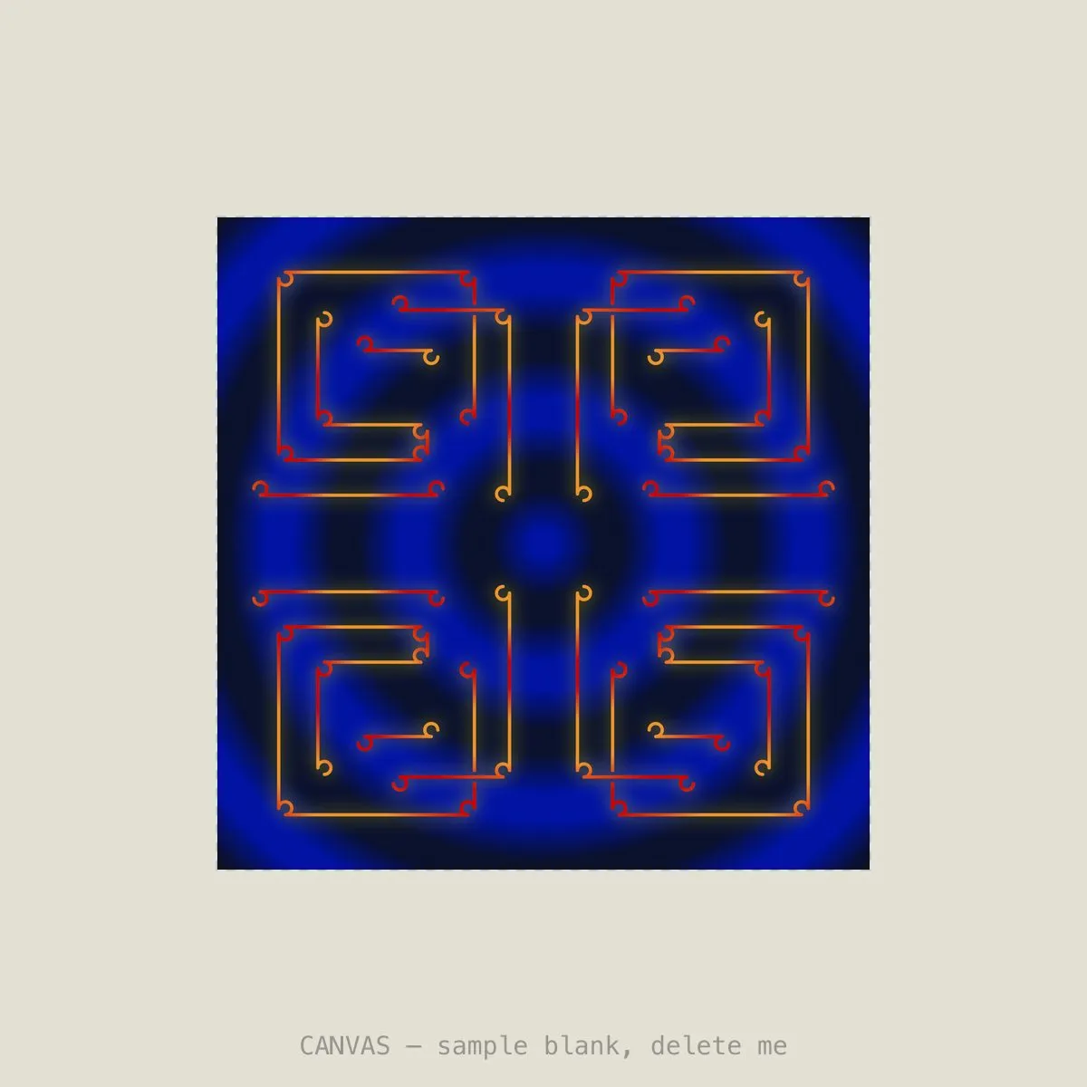 Caliper All II — Stretched canvas, 16×16in