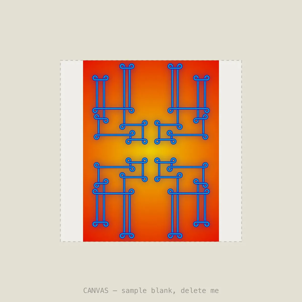 Sungrid Beam V — Stretched canvas, 16×16in