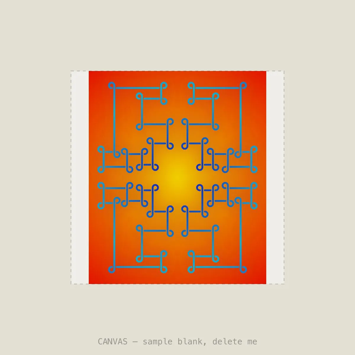 Sungrid Blue IV — Stretched canvas, 16×16in