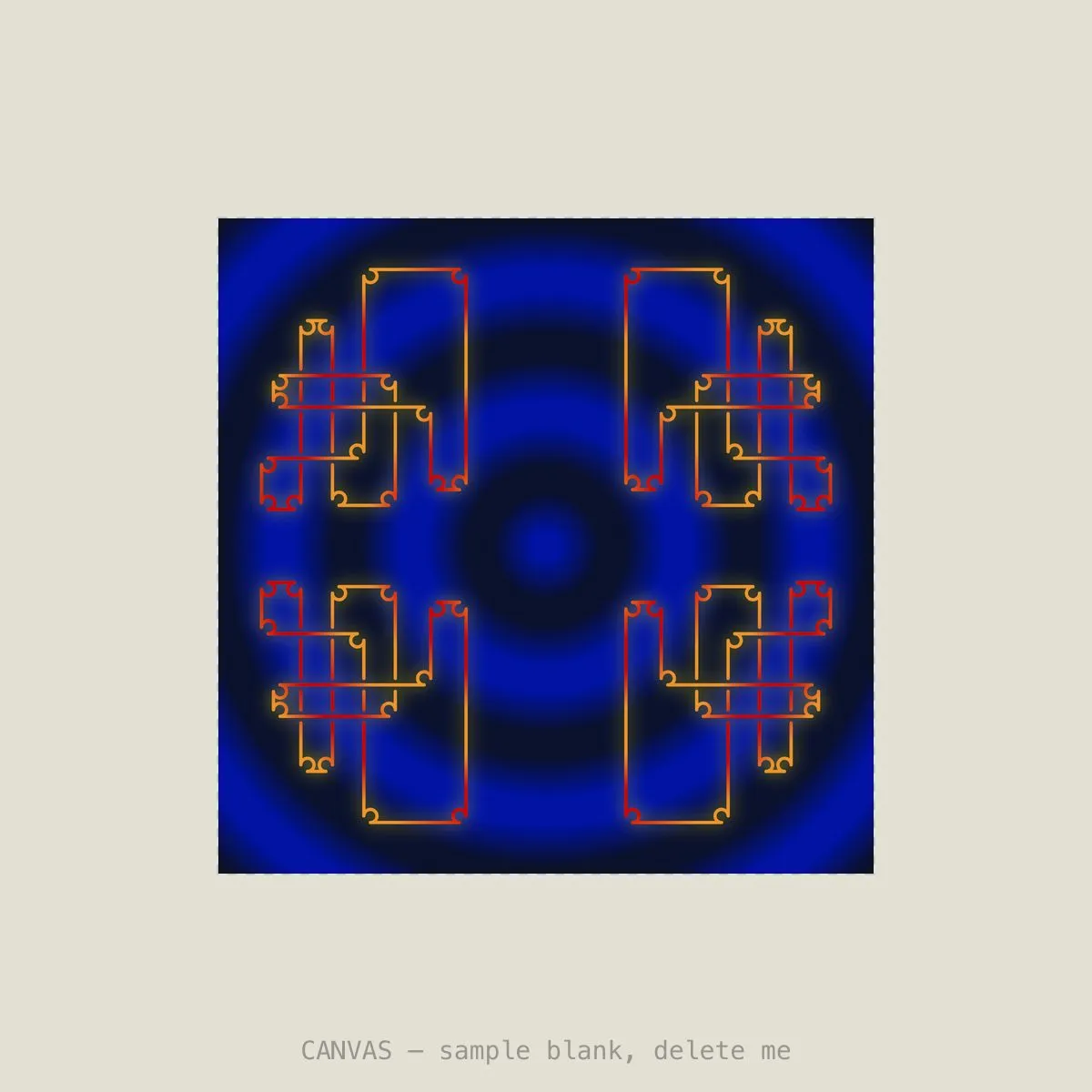 Caliper All VI — Stretched canvas, 16×16in