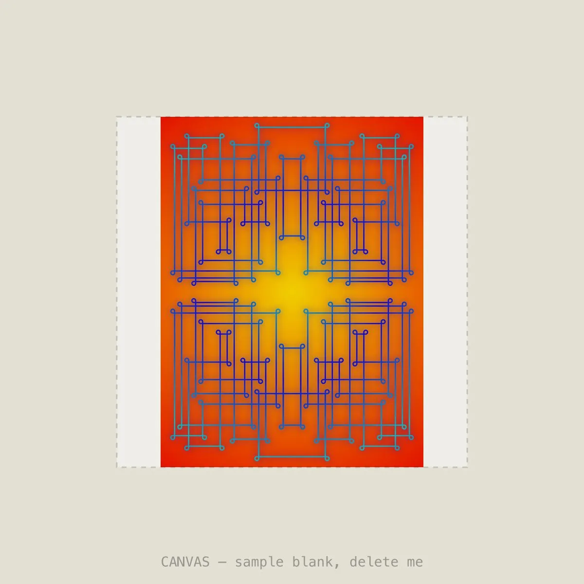 Sungrid Beam II — Stretched canvas, 16×16in