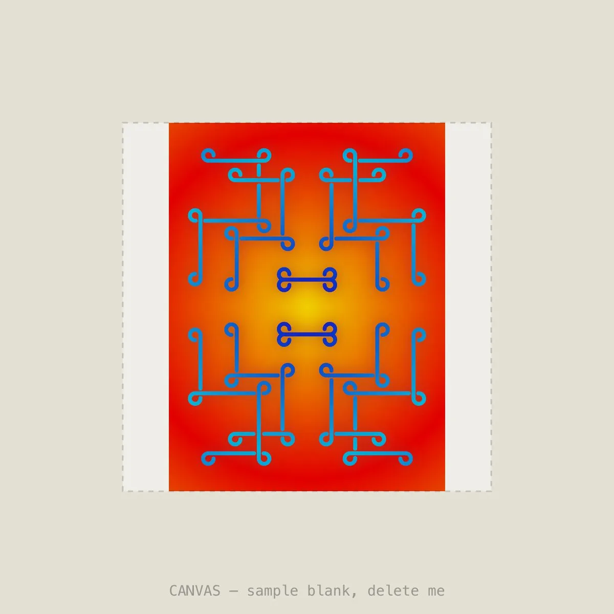 Sungrid Blue IX — Stretched canvas, 16×16in