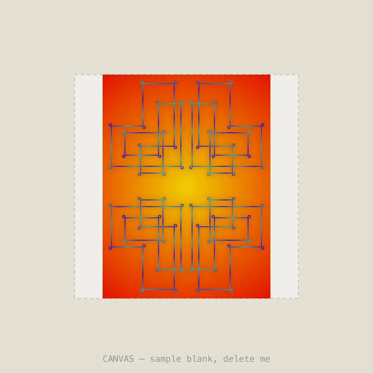 Sungrid Ripple I — Stretched canvas, 16×16in