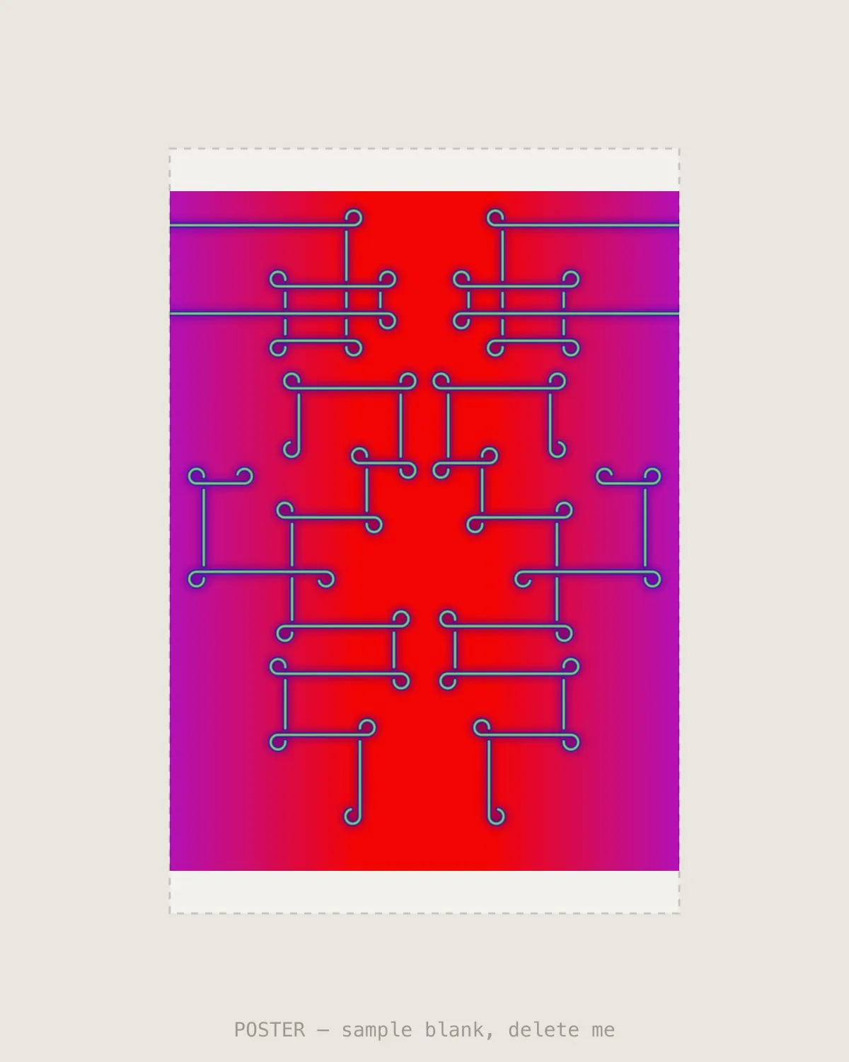 Red Beamer V — Giclée print, A2 (420×594mm)
