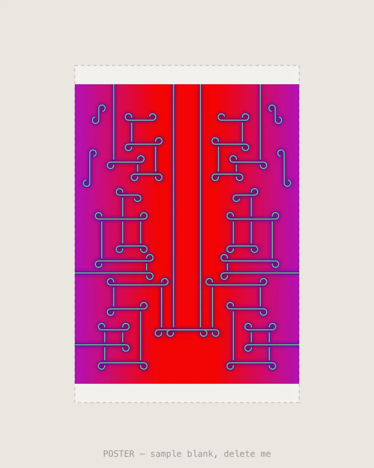 Red Beamer XI — Giclée print, A2 (420×594mm)