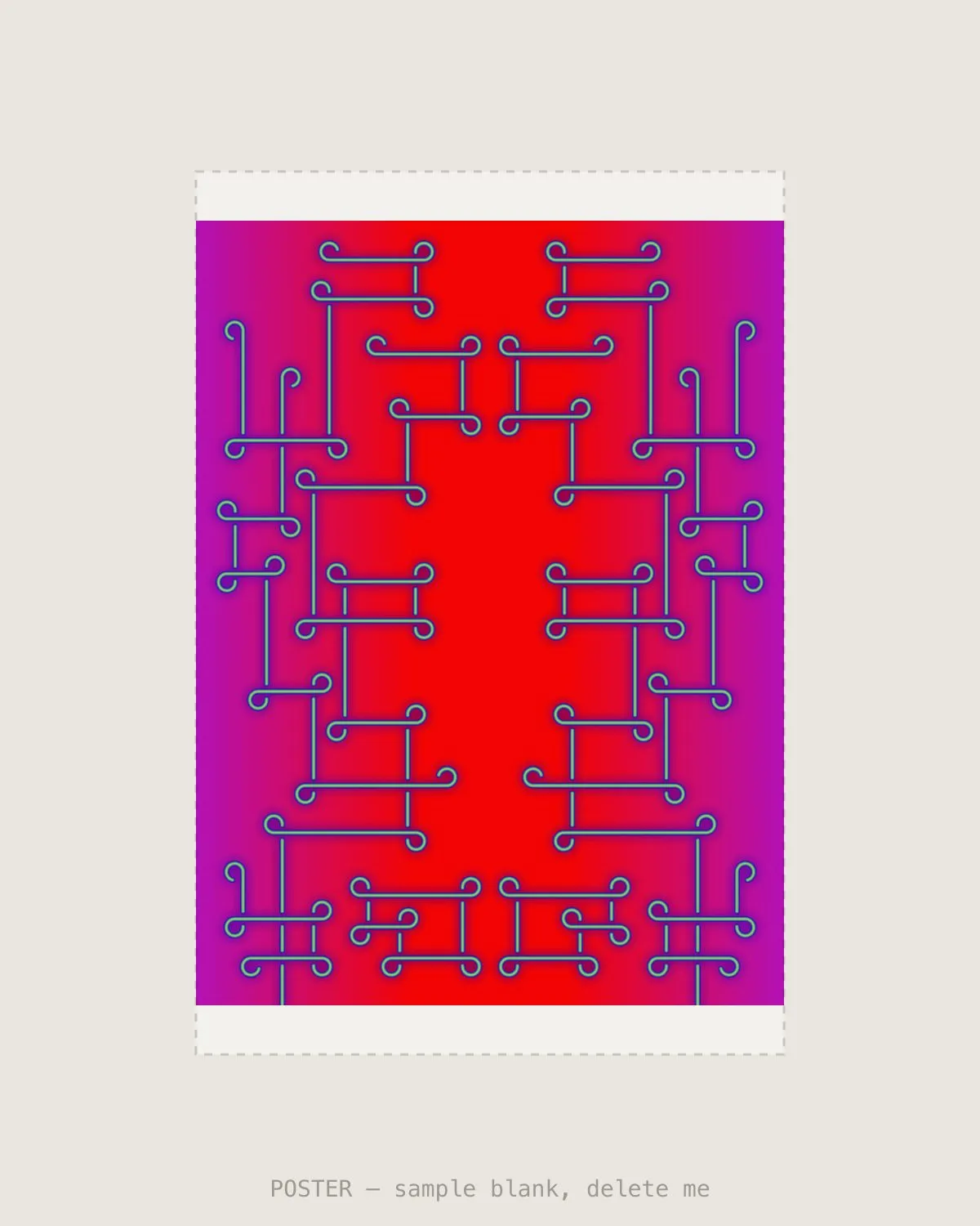 Red Beamer X — Giclée print, A2 (420×594mm)
