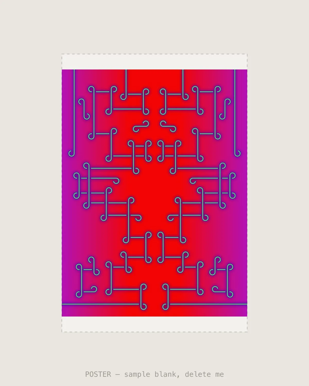 Red Beamer IX — Giclée print, A2 (420×594mm)