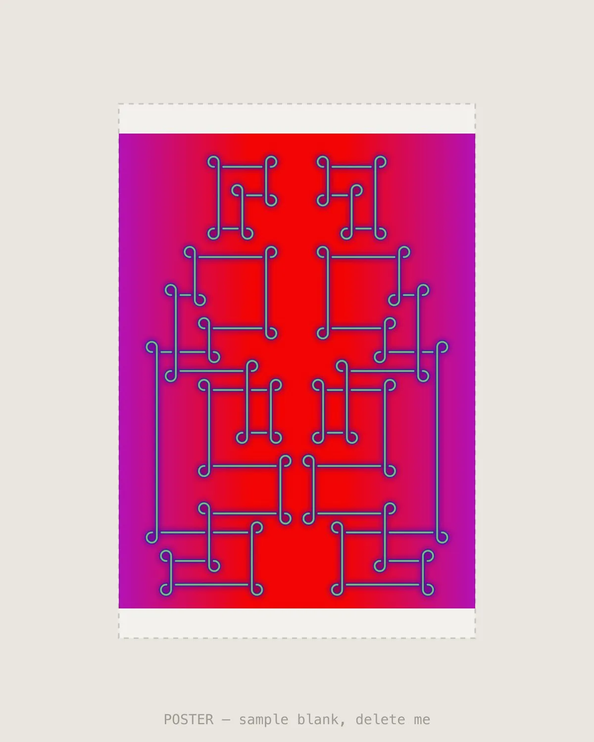 Red Beamer VIII — Giclée print, A2 (420×594mm)